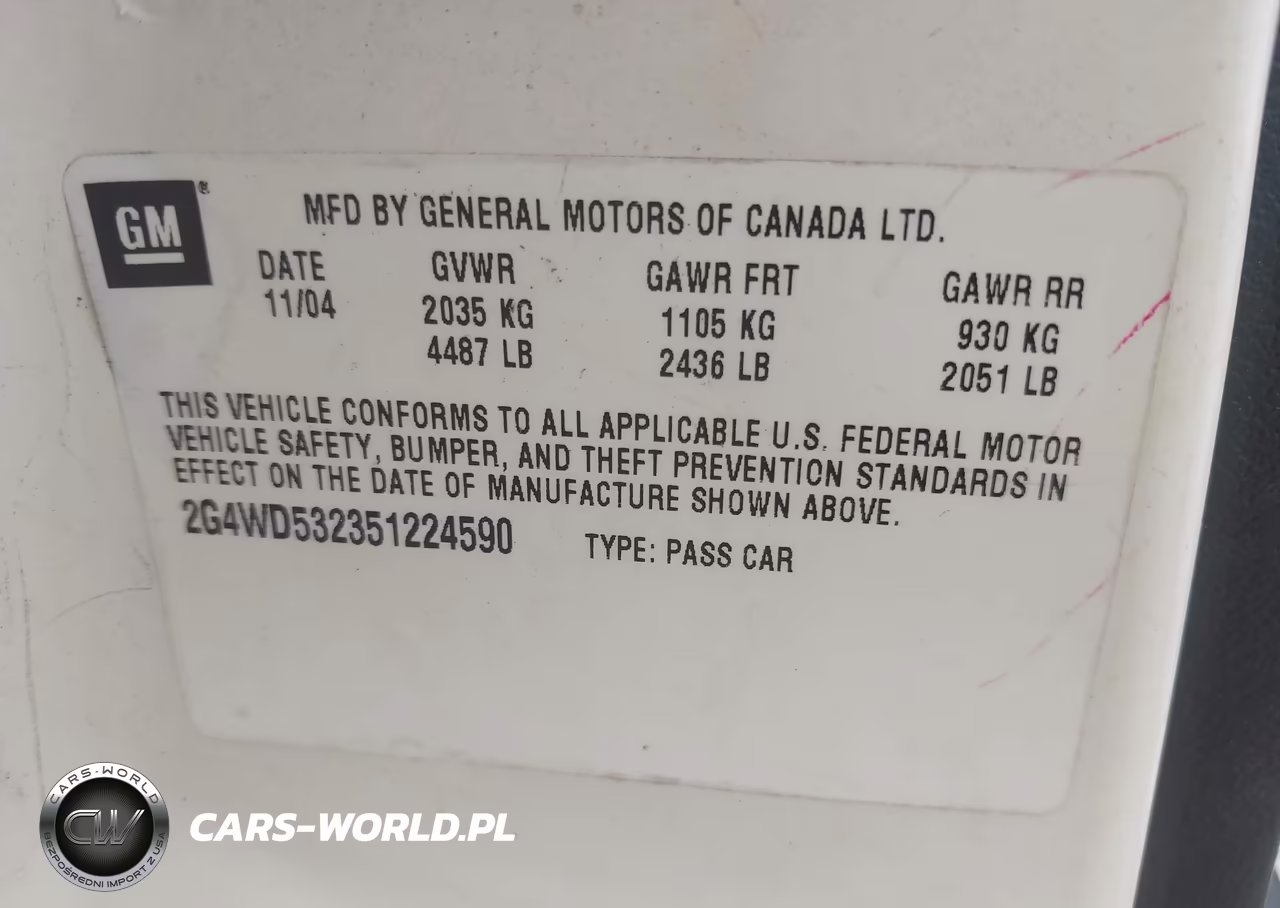 2005 Buick Lacrosse Cxl VIN:2G4WD532351224590 - 9