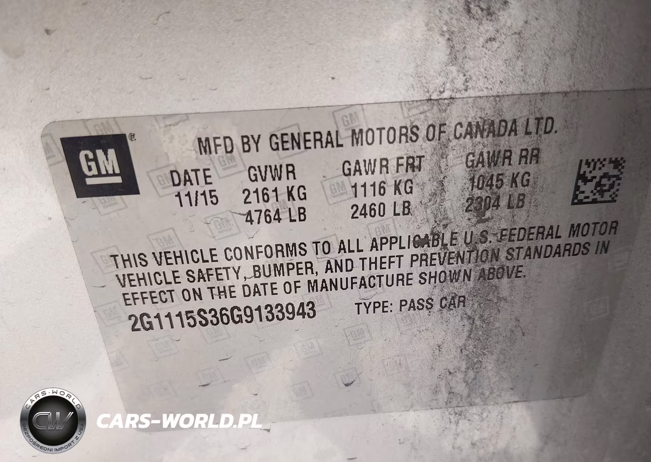 2016 Chevrolet Impala 2Lt VIN:2G1115S36G9133943 - 9