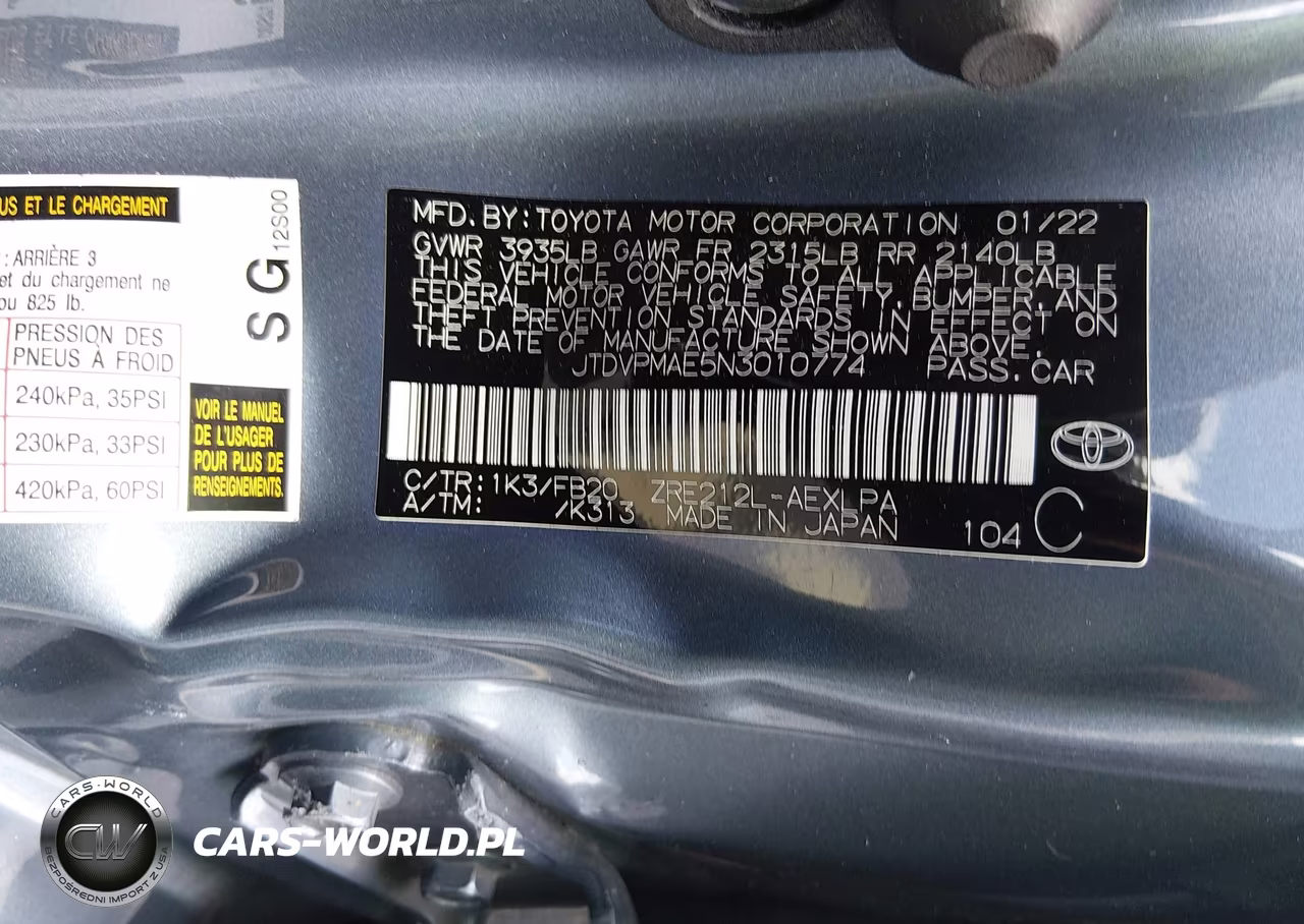 2022 Toyota Corolla Le VIN:JTDVPMAE5N3010774 - 9
