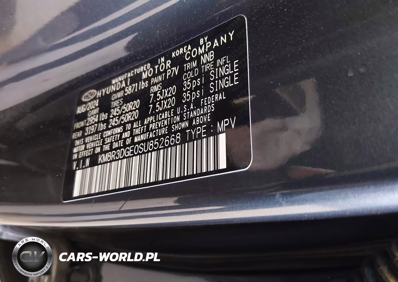 2025 Hyundai Palisade Xrt VIN:KM8R3DGE0SU852668 - 9