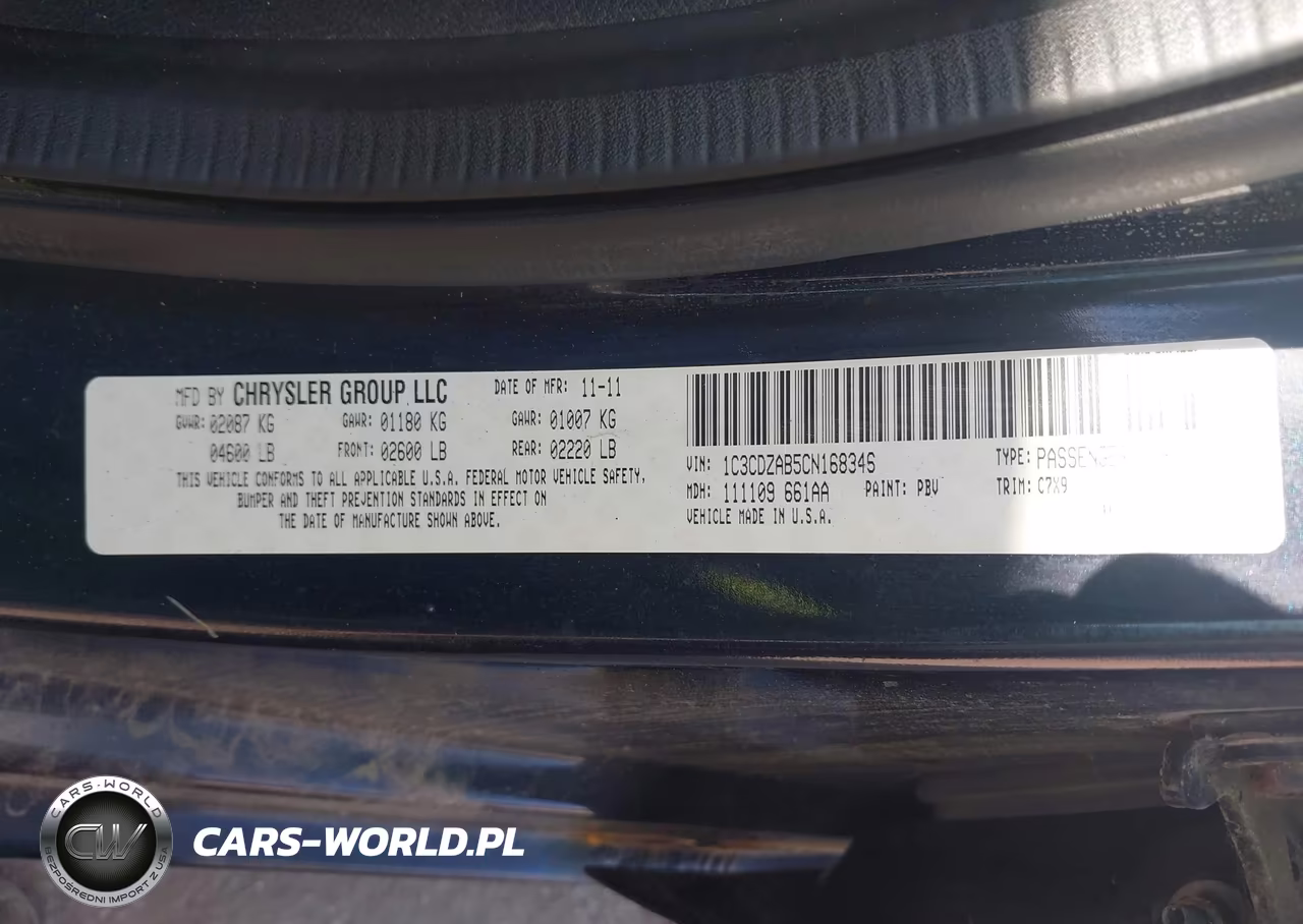 2012 Dodge Avenger Se VIN:1C3CDZAB5CN168346 - 9