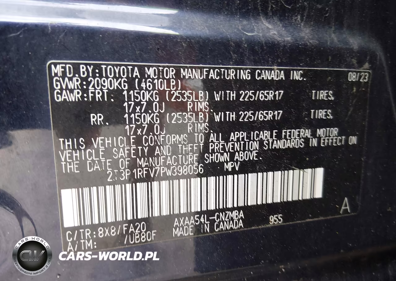 2023 Toyota Rav4 Xle VIN:2T3P1RFV7PW398056 - 9