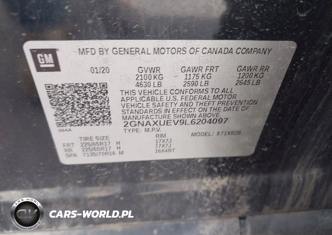 2020 Chevrolet Equinox Awd Lt 1.5L Turbo VIN:2GNAXUEV9L6204097 - 9