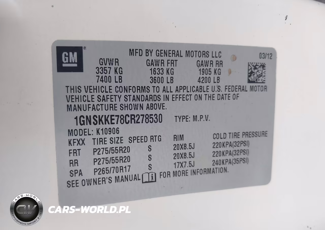 2012 Chevrolet Suburban 1500 Ltz VIN:1GNSKKE78CR278530 - 9
