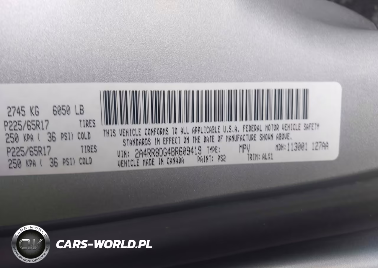 2011 Chrysler Town & Country Touring-L VIN:2A4RR8DG4BR609419 - 9