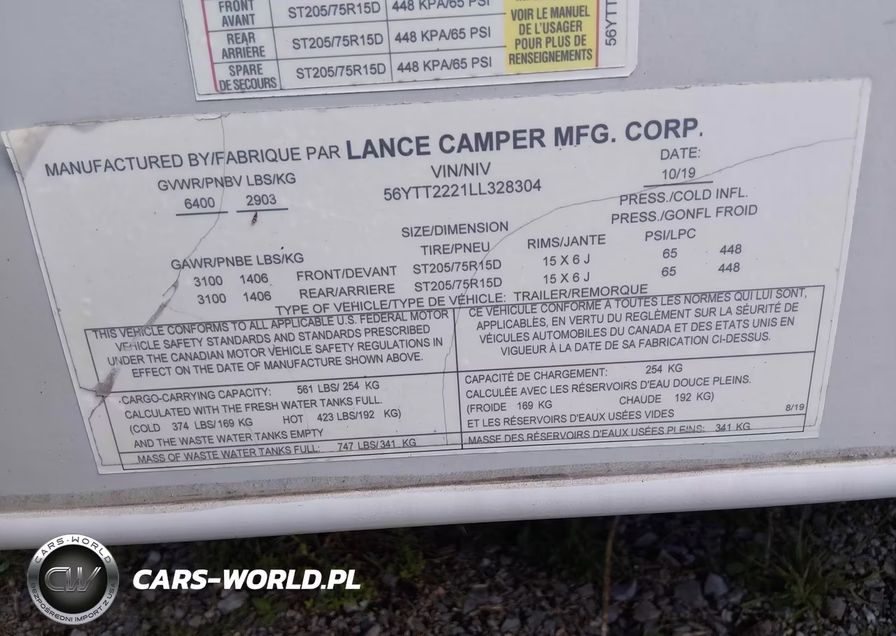 2020 Lance Travel Trailer Serie VIN:56YTT2221LL328304 - 9