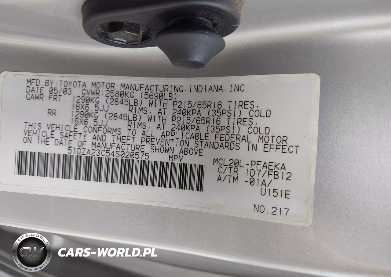 2004 Toyota Sienna Le VIN:5TDZA23C54S020575 - 9