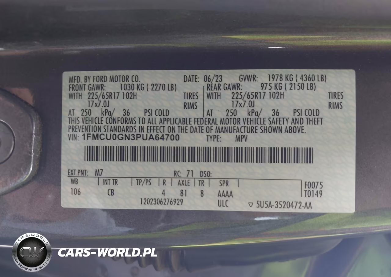 2023 Ford Escape Active VIN:1FMCU0GN3PUA64700 - 9