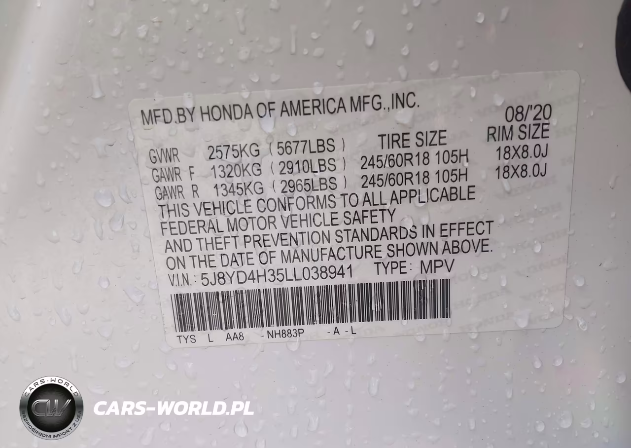 2020 Acura Mdx Standard VIN:5J8YD4H35LL038941 - 9