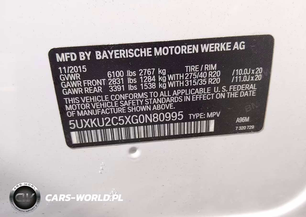 2016 BMW X6 xDrive35I VIN:5UXKU2C5XG0N80995 - 9