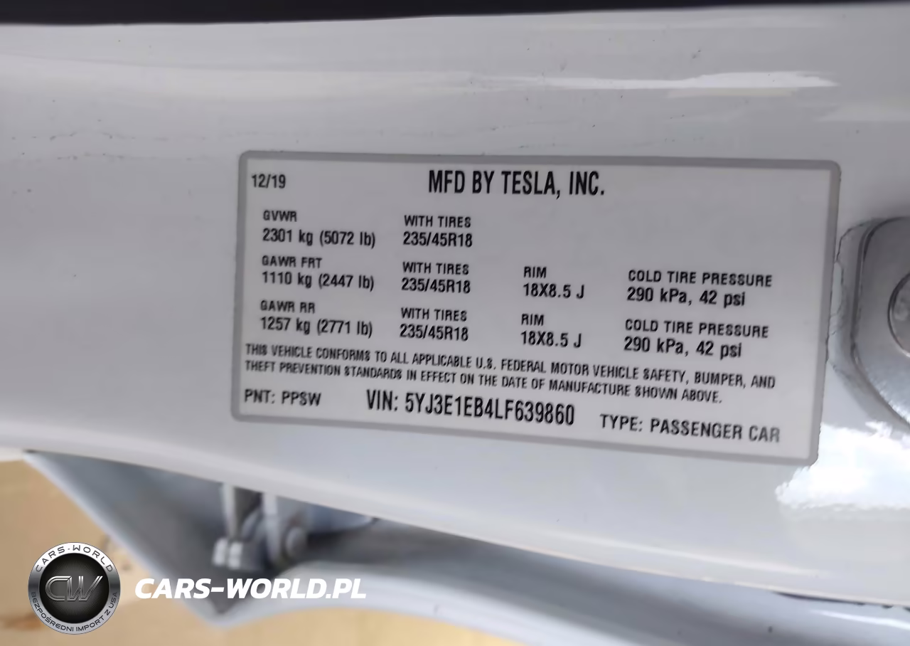 2020 Tesla Model 3 Long Range Dual Motor All-Wheel Drive VIN:5YJ3E1EB4LF639860 - 9