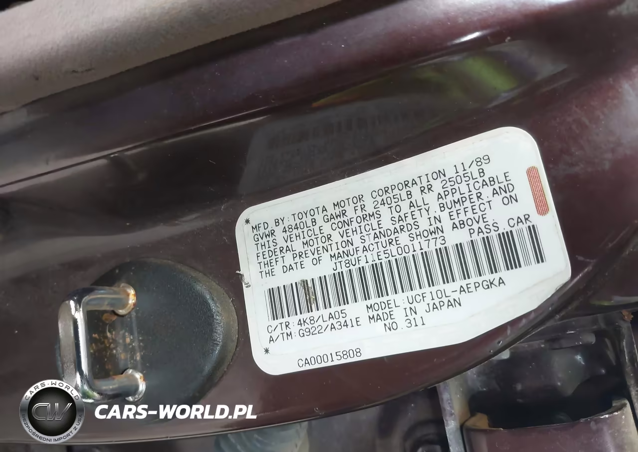 1990 Lexus Ls 400 VIN:JT8UF11E5L0011773 - 9