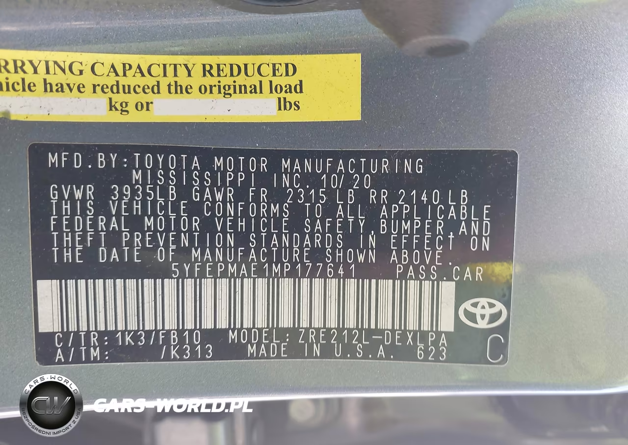 2021 Toyota Corolla Le VIN:5YFEPMAE1MP177641 - 9