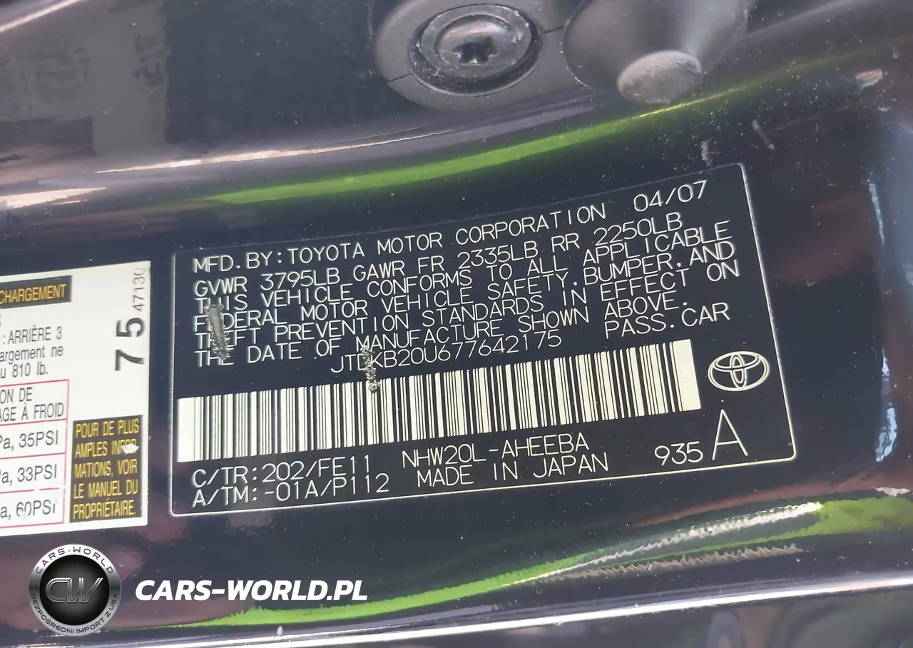 2007 Toyota Prius VIN:JTDKB20U677642175 - 9