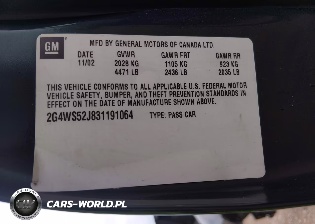 2003 Buick Century Custom VIN:2G4WS52J831191064 - 9