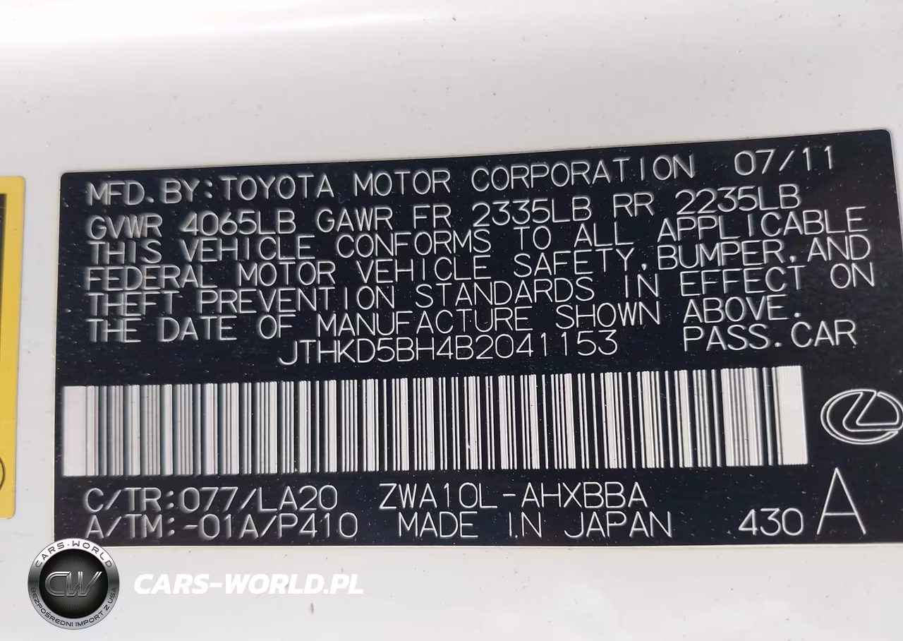 2011 Lexus Ct 200H Premium VIN:JTHKD5BH4B2041153 - 9