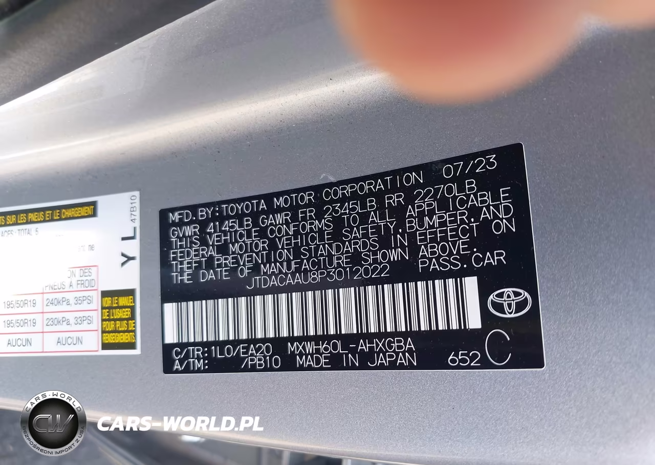 2023 Toyota Prius Xle VIN:JTDACAAU8P3012022 - 9
