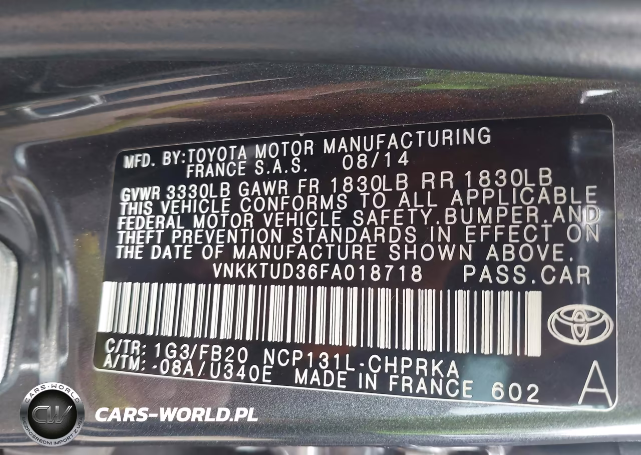 2015 Toyota Yaris Le VIN:VNKKTUD36FA018718 - 9