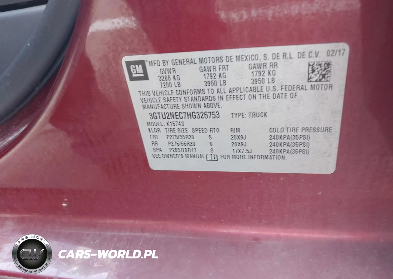 2017 GMC Sierra 1500 Slt VIN:3GTU2NEC7HG326753 - 9