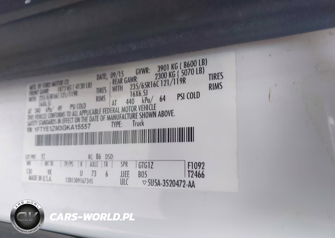 2016 Ford Transit-150 VIN:1FTYE1ZM3GKA15557 - 9