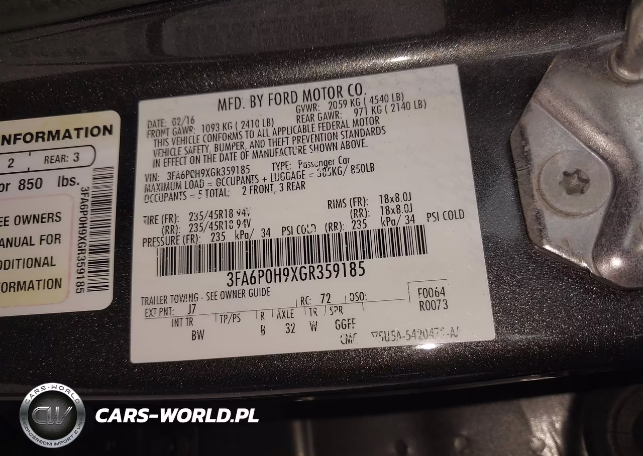 2016 Ford Fusion Se VIN:3FA6P0H9XGR359185 - 9