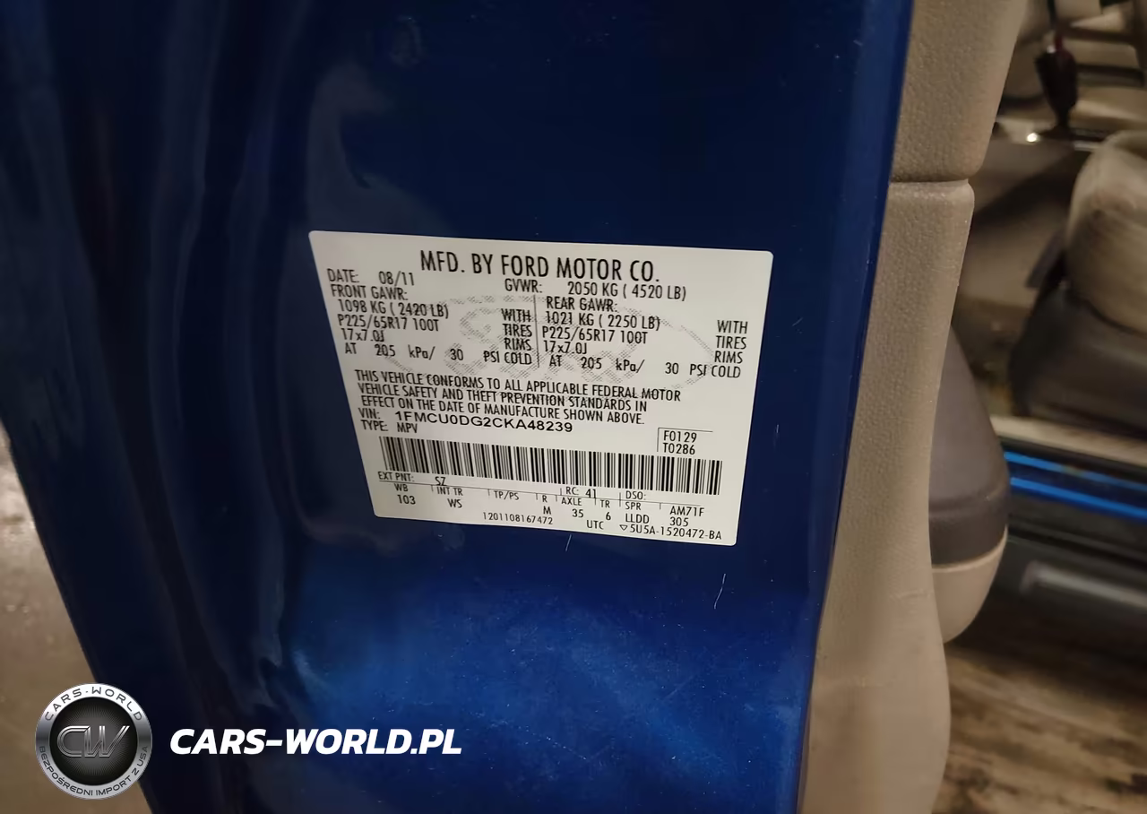 2012 Ford Escape Xlt VIN:1FMCU0DG2CKA48239 - 9
