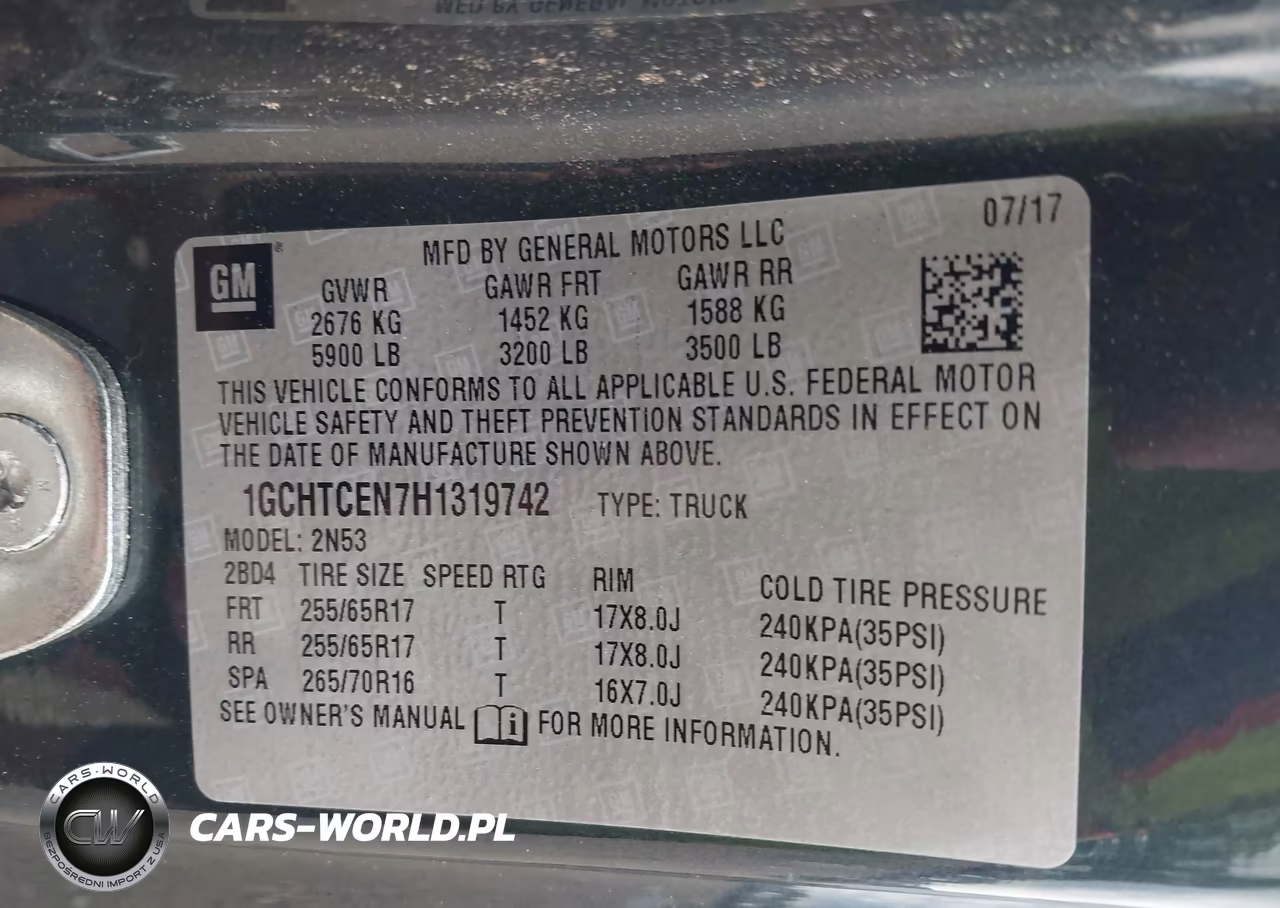 2017 Chevrolet Colorado Lt VIN:1GCHTCEN7H1319742 - 9
