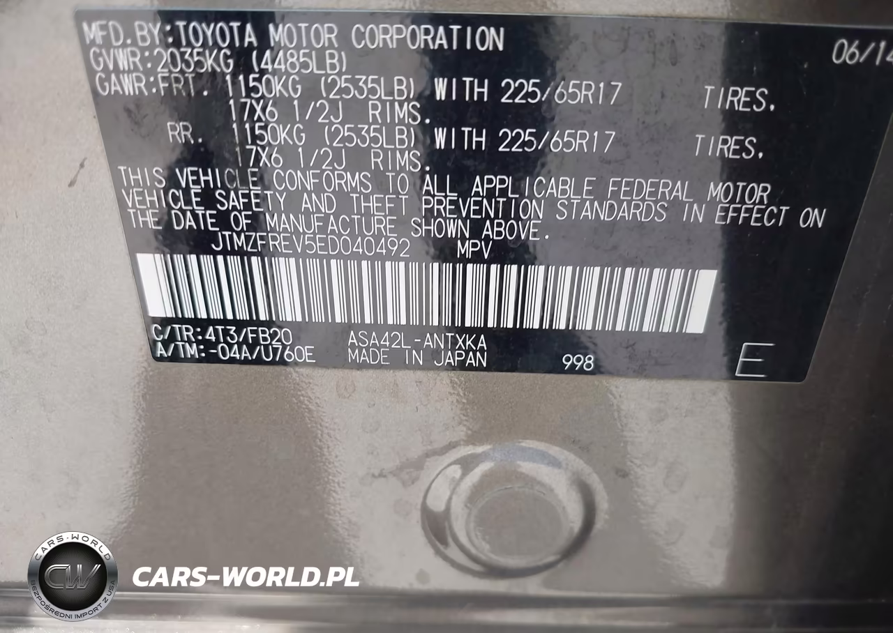 2014 Toyota Rav4 Le VIN:JTMZFREV5ED040492 - 9