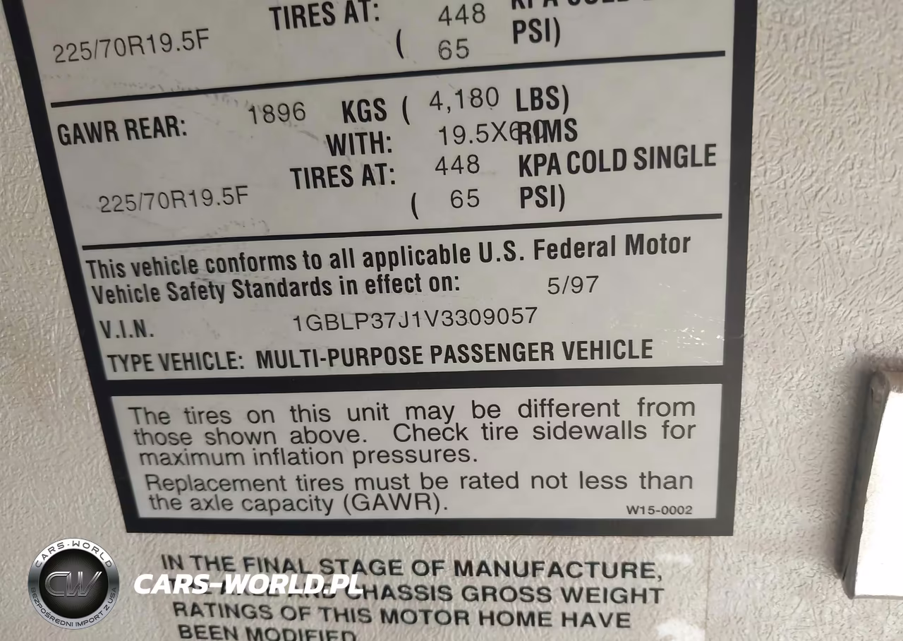 1997 Chevrolet P30 VIN:1GBLP37J1V3309057 - 9