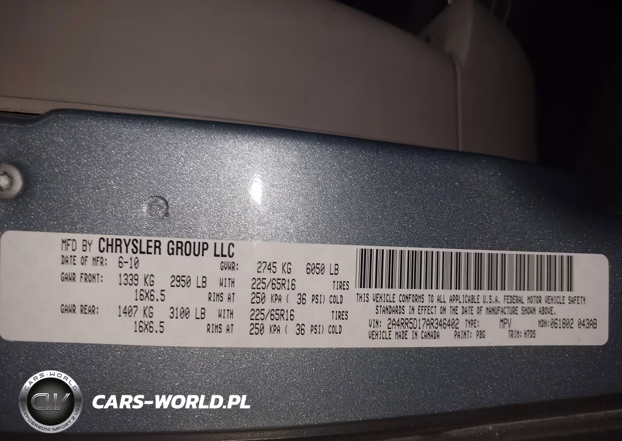 2010 Chrysler Town & Country Touring VIN:2A4RR5D17AR346402 - 9