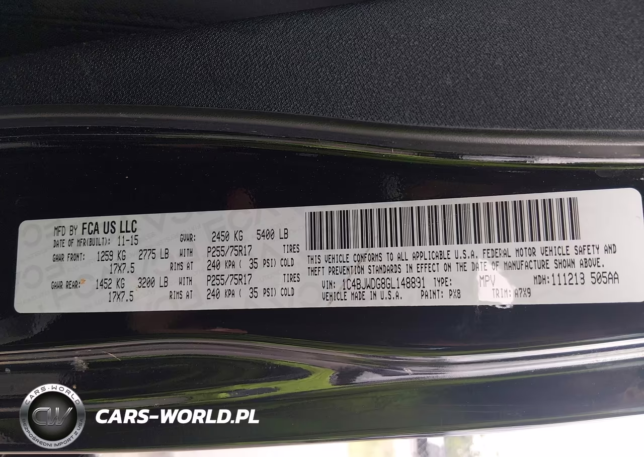 2016 Jeep Wrangler Unlimited Sport VIN:1C4BJWDG8GL148891 - 9