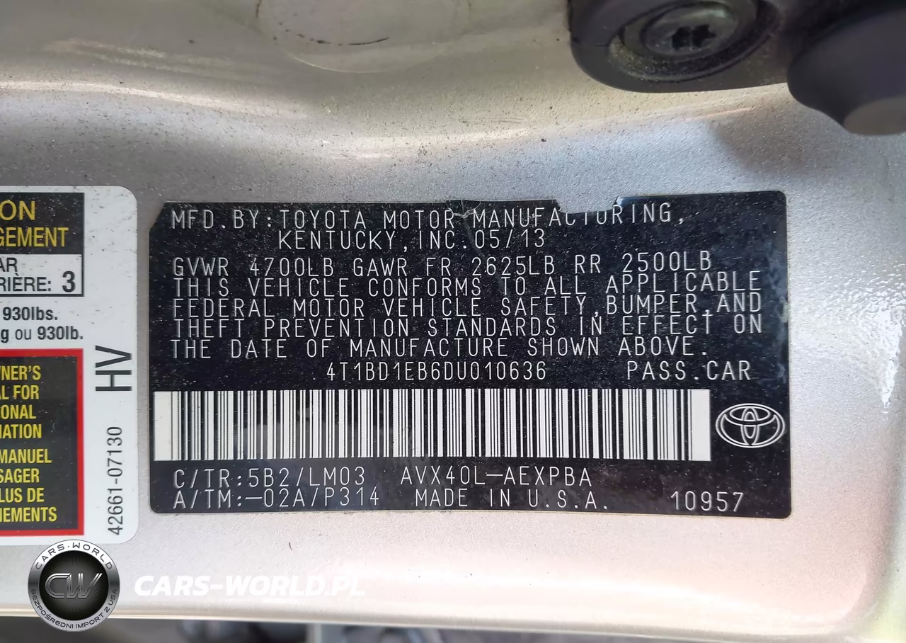 2013 Toyota Avalon Hybrid Limited VIN:4T1BD1EB6DU010636 - 9