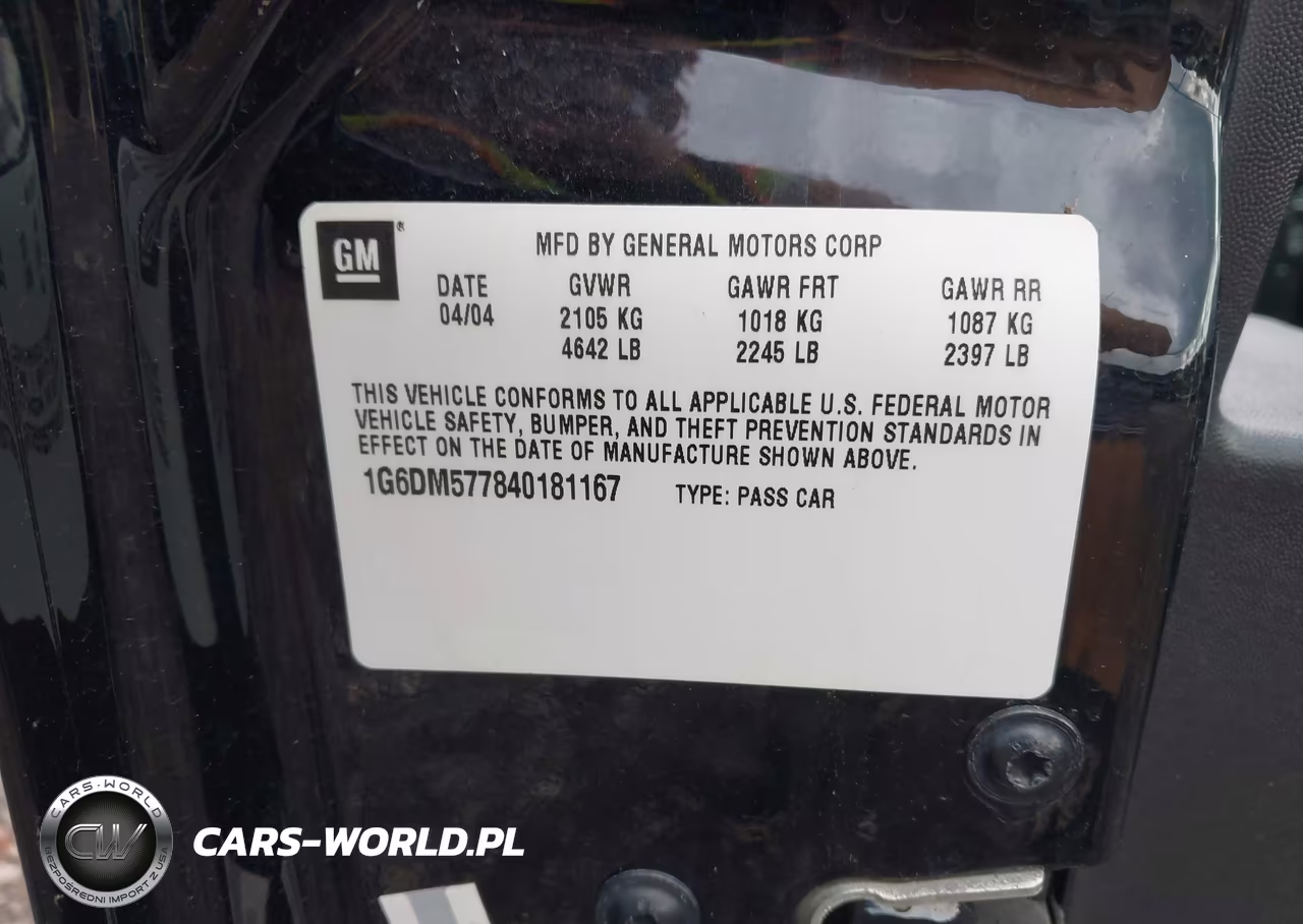 2004 Cadillac Cts Standard VIN:1G6DM577840181167 - 9