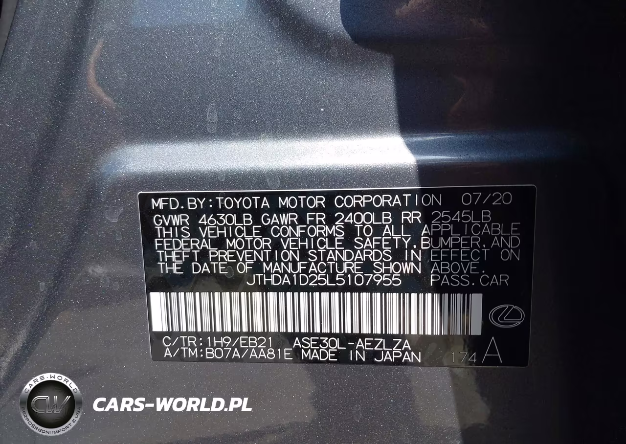 2020 Lexus Is 300 VIN:JTHDA1D25L5107955 - 9