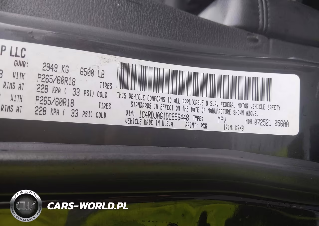 2013 Dodge Durango Sxt VIN:1C4RDJAG1DC696448 - 9