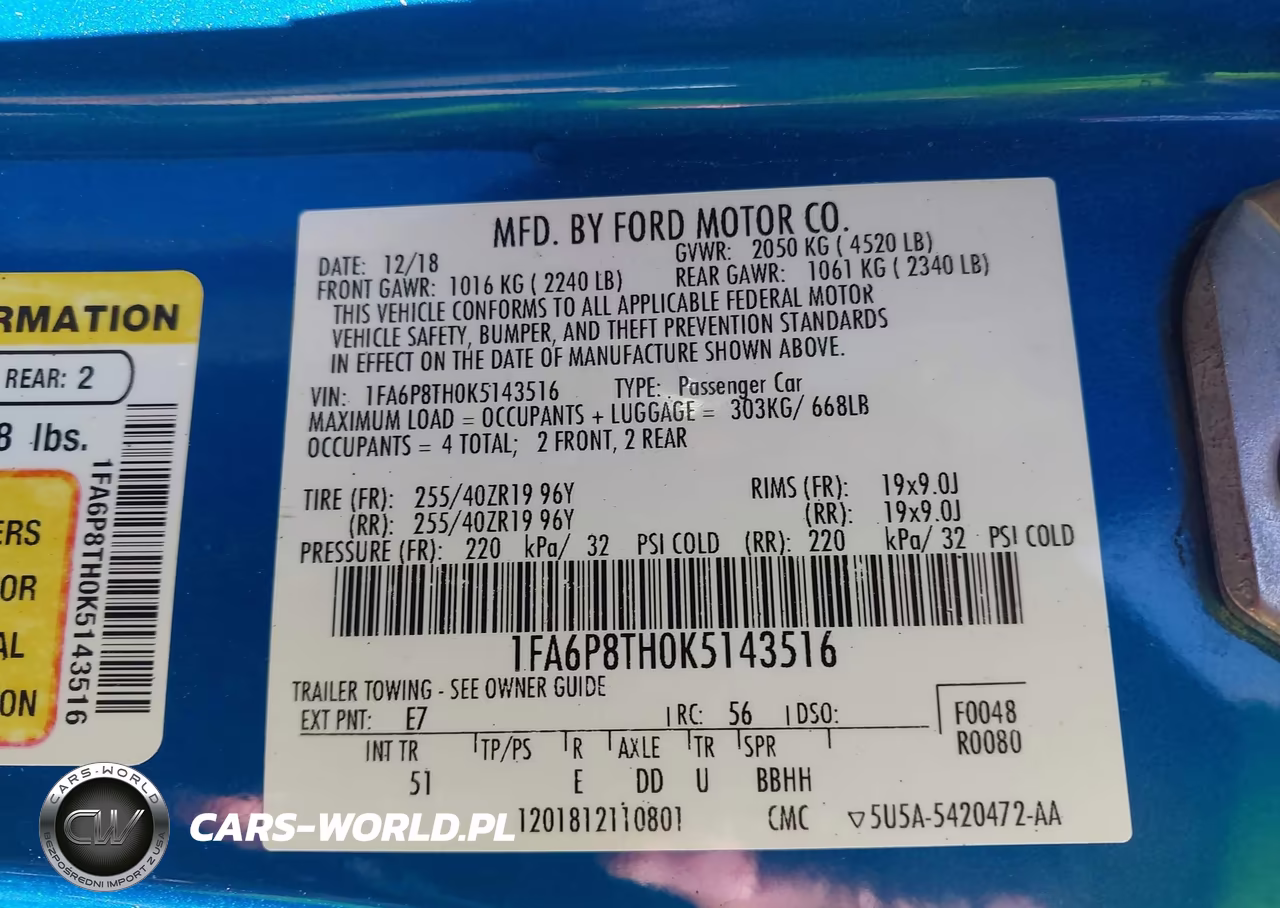2019 Ford Mustang Ecoboost Premium VIN:1FA6P8TH0K5143516 - 9