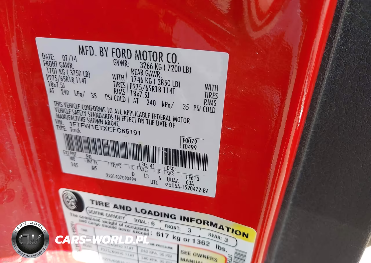 2014 Ford F-150 Xlt VIN:1FTFW1ETXEFC65191 - 9