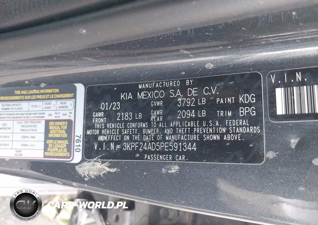 2023 Kia Forte Lxs VIN:3KPF24AD5PE591344 - 9