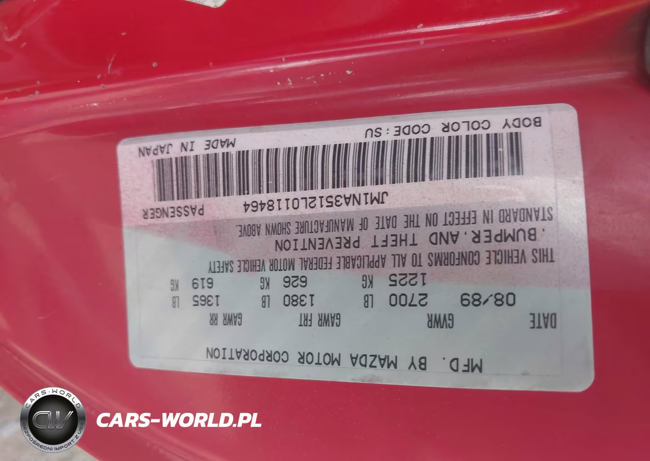 1990 Mazda Mx-5 Miata VIN:JM1NA3512L0118464 - 9