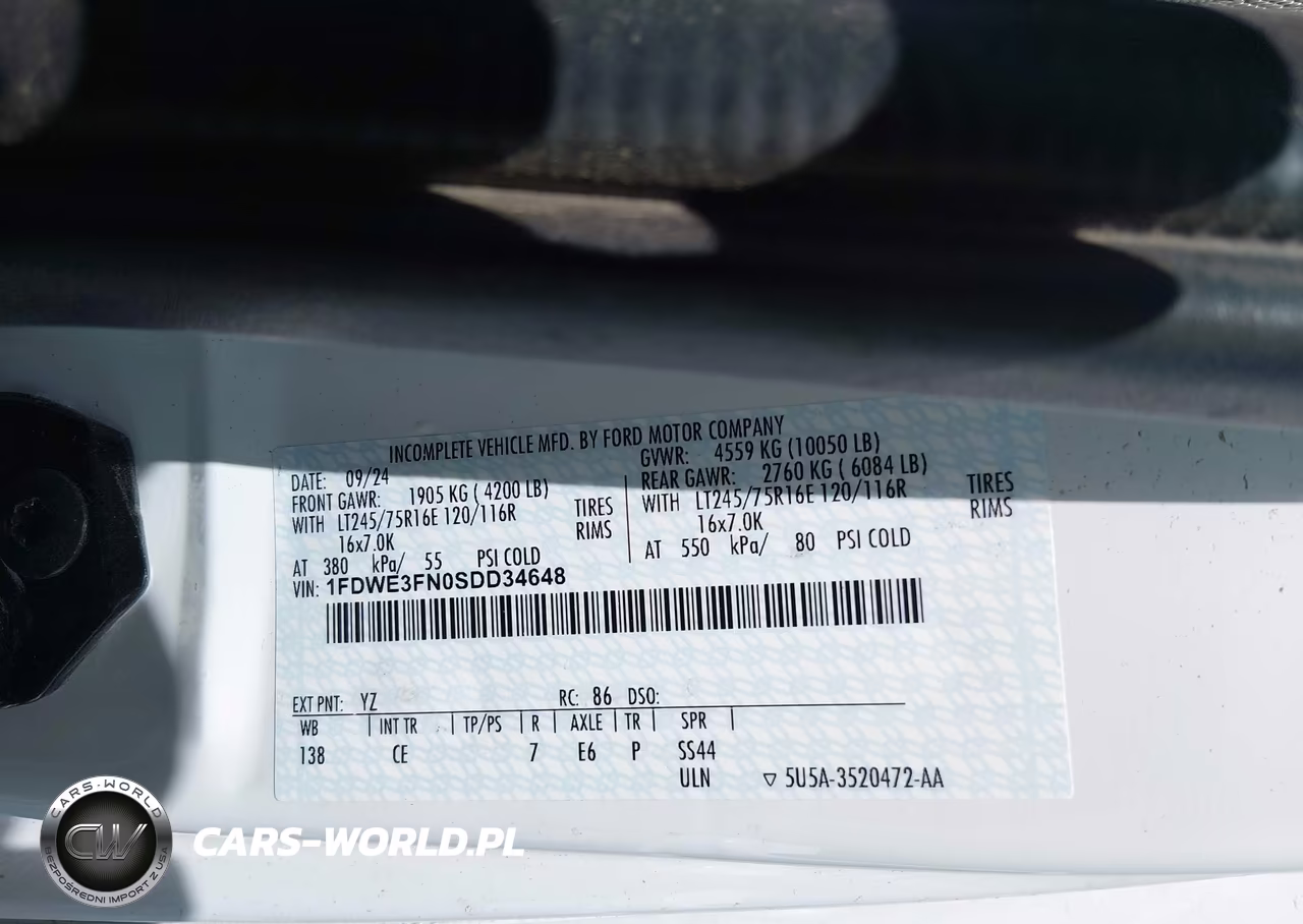 2025 Ford E-350 Cutaway VIN:1FDWE3FN0SDD34648 - 8