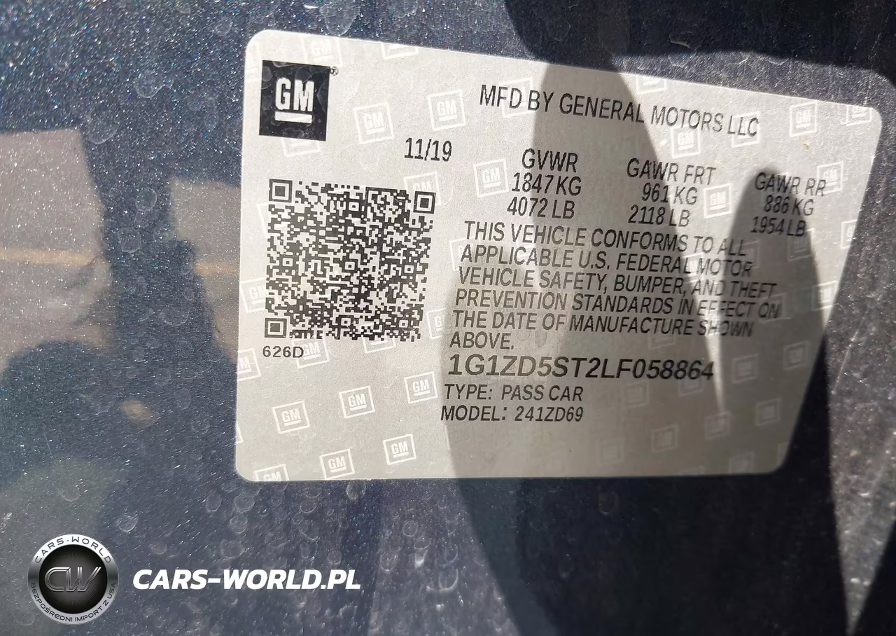 2020 Chevrolet Malibu Fwd Lt VIN:1G1ZD5ST2LF058864 - 9
