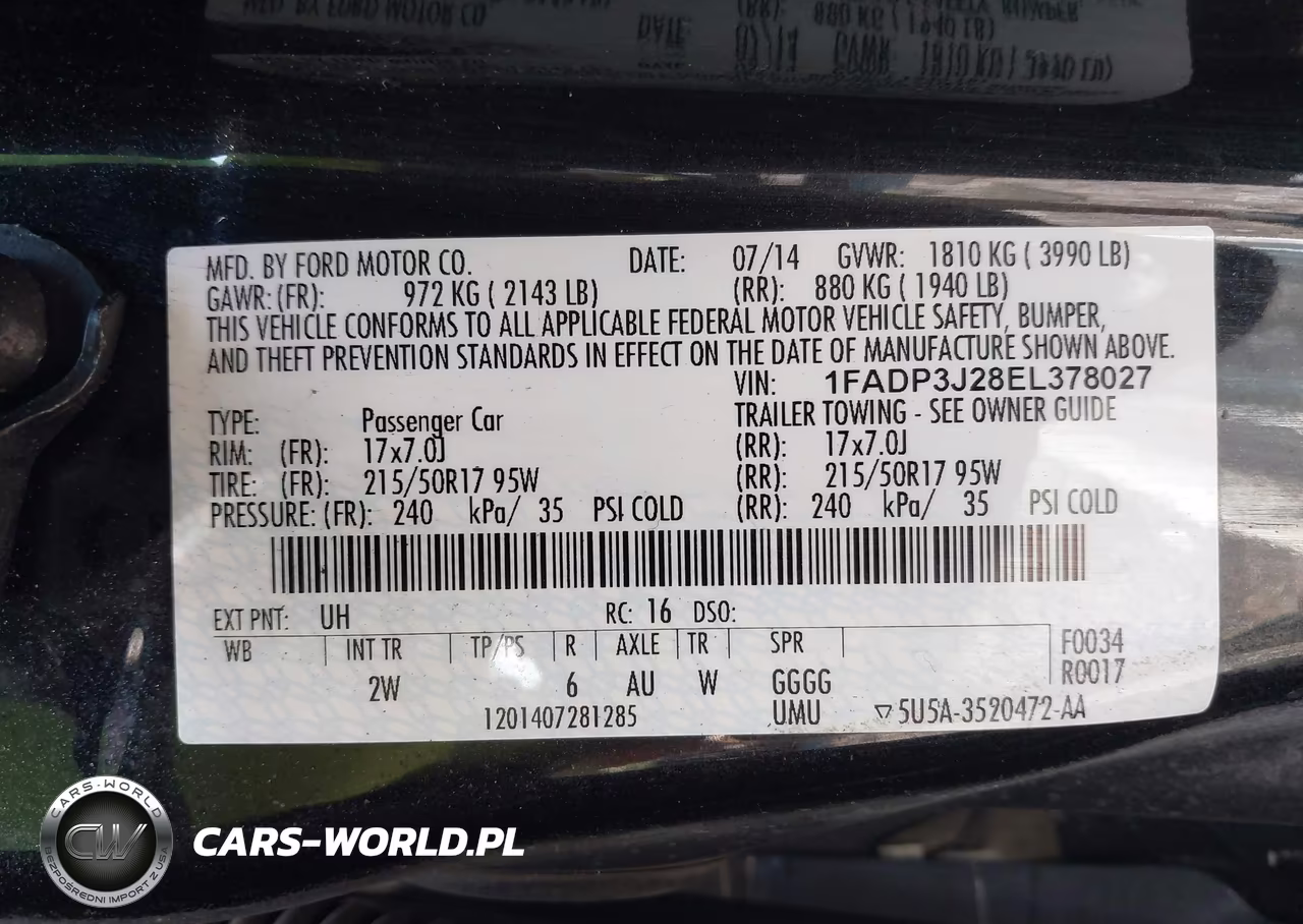 2014 Ford Focus Titanium VIN:1FADP3J28EL378027 - 9