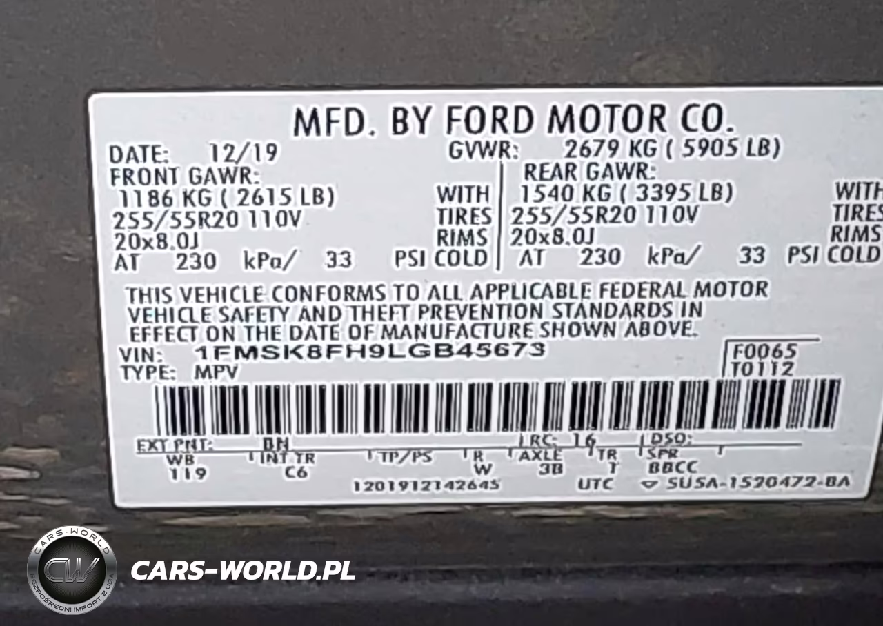 2020 Ford Explorer Limited VIN:1FMSK8FH9LGB45673 - 9