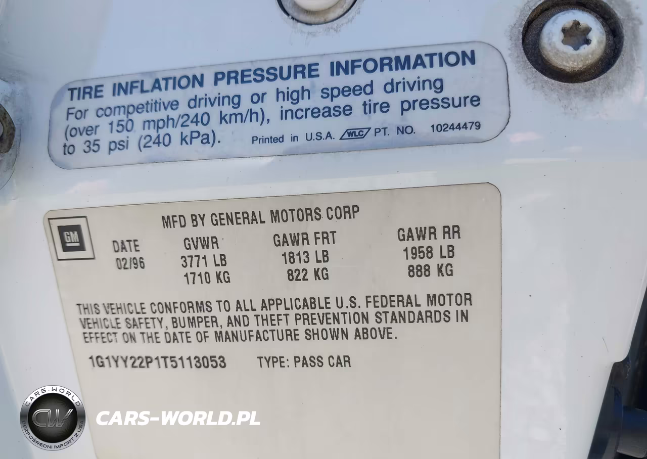 1996 Chevrolet Corvette VIN:1G1YY22P1T5113053 - 9