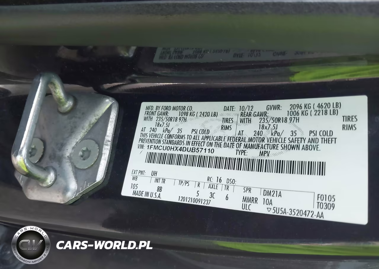 2013 Ford Escape Sel VIN:1FMCU0HX4DUB57110 - 9