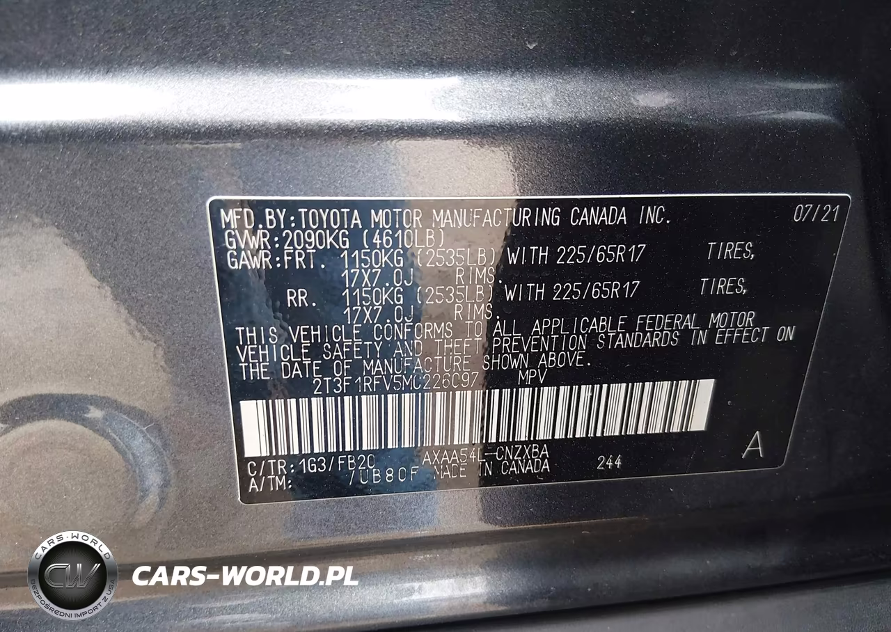 2021 Toyota Rav4 Le VIN:2T3F1RFV5MC226097 - 9