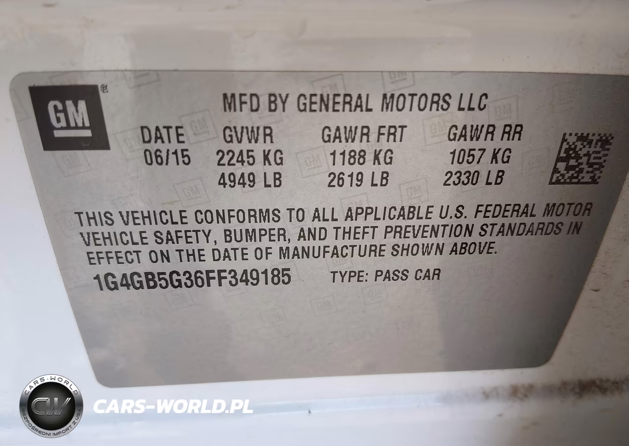 2015 Buick Lacrosse Leather VIN:1G4GB5G36FF349185 - 9