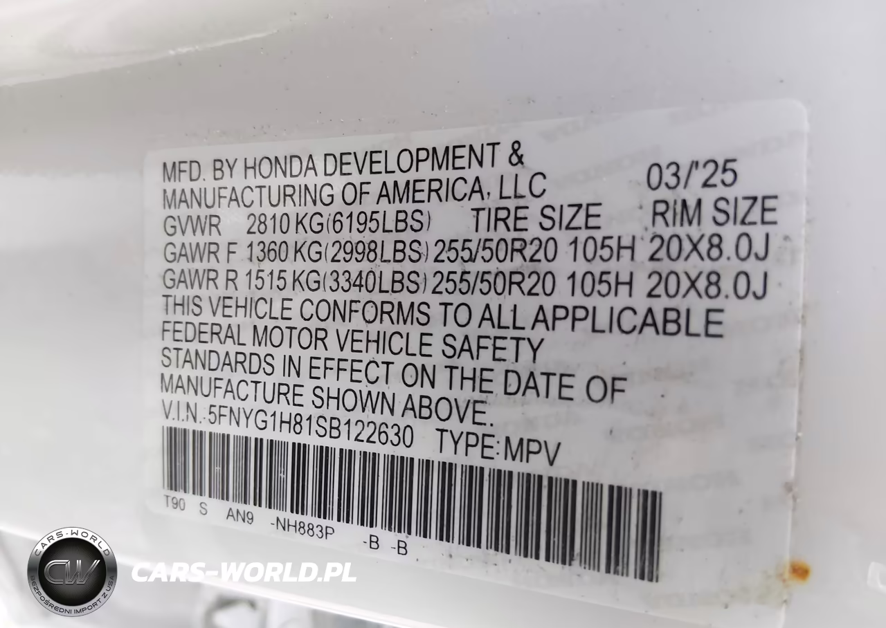 2025 Honda Pilot Elite VIN:5FNYG1H81SB122630 - 9