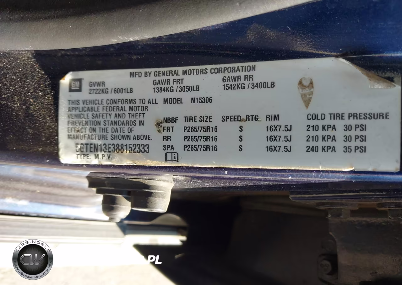 2008 Hummer H3 Suv VIN:5GTEN13E388152333 - 9