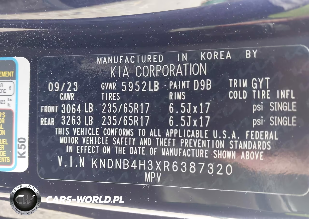2024 Kia Carnival Mpv Lx Seat Package VIN:KNDNB4H3XR6387320 - 9